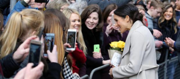 Prince Harry and Ms. Markle visit Belfast’s Crown Liquor Saloon (Image credit – Northern Ireland Office, Wikimedia Commons) Prince Harry and Ms. Markle visit Belfast’s Crown Liquor Saloon (Image credit – Northern Ireland Office, Wikimedia Commons)