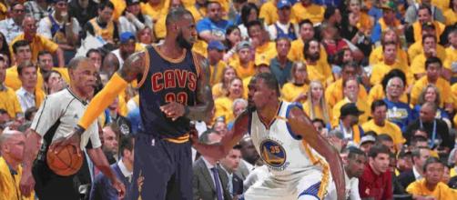 LeBron James and Kevin Durant will meet for their third time in the NBA Finals. [Image via NBA/YouTube screencap]