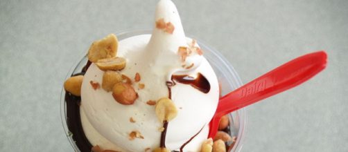 Ice cream in cup with spoon (Image credit – cyclonebill, Wikimedia Commons)