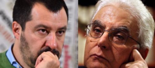 Scontro aperto tra Matteo Salvini e Sergio Mattarella