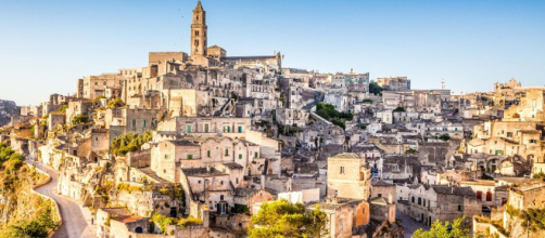 Spettacolare vista di Matera, la città dei sassi
