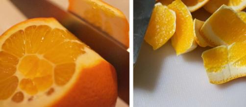 Agua de cascara de naranja para la piel