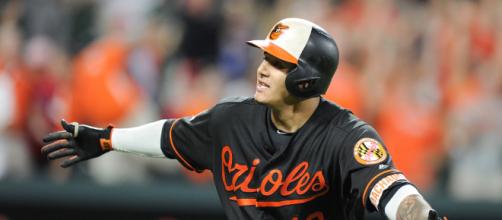 Manny Machado in the Old English D? [Image via USA Today Sports/YouTube]