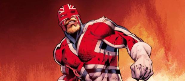 Imagen del comic del Captain Britain Imagen del comic del Captain Britain