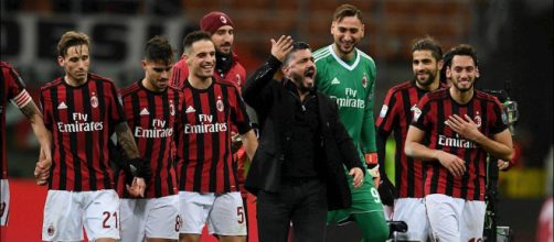A.C. Milan, squadra che sabato ha vinto 4-1 contro il Verona.