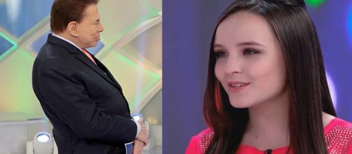 Silvio Santos, Larissa Manoela e Sophia Valverde (Foto: Divulgação)