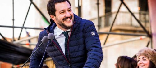 In alto, Matteo Salvini, leader della Lega
