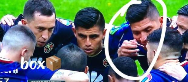 En esta imagen se ve al canterano americanista inhalando una sustancia. En esta imagen se ve al canterano americanista inhalando una sustancia.