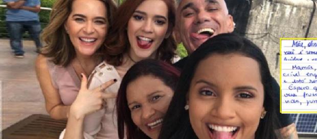 Gleici e Ana Clara surpreendem suas mães e antecipam o dia delas. (foto reprodução). Gleici e Ana Clara surpreendem suas mães e antecipam o dia delas. (foto reprodução).