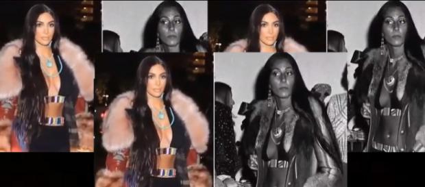 Kim Kardashian as Cher at Cher's concert in Vegas. Photo: Breaking News YouTube Video Screenshots Kim Kardashian as Cher at Cher's concert in Vegas. Photo: Breaking News YouTube Video Screenshots