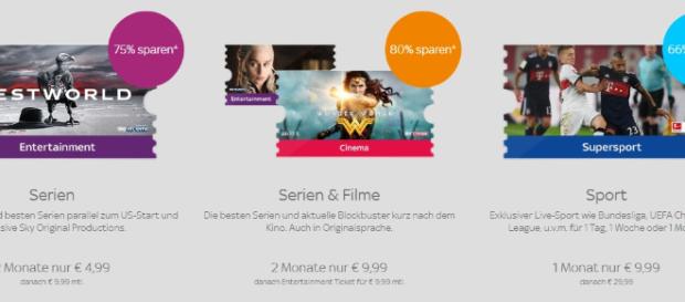 Ticket-Kunden profitieren von sehr günstigen Angeboten / Foto: Screenshot Sky.de Ticket-Kunden profitieren von sehr günstigen Angeboten / Foto: Screenshot Sky.de