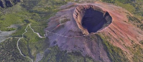 Il grande vulcano Vesuvio nell'area campana