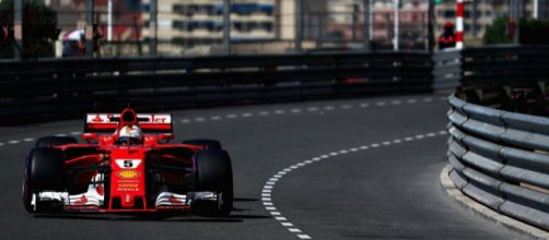 Sebastian Vettel (Ferrari) vincitore nel 2017 a Monaco