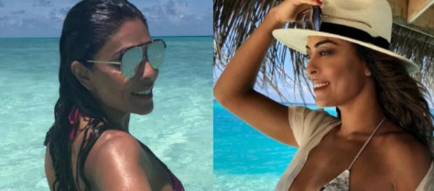 Juliana Paes em paraíso das Maldivas Juliana Paes em paraíso das Maldivas