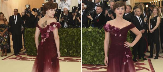 Scarlett Johansson modela un hermoso vestido en Met Gala 2018 el lunes por la noche Scarlett Johansson modela un hermoso vestido en Met Gala 2018 el lunes por la noche