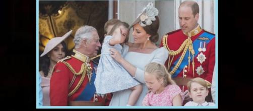 Princess Charlotte comforted by mom after tumble on balcony. - [Photo: Royal Wedding Channel / YouTube Screenshot]