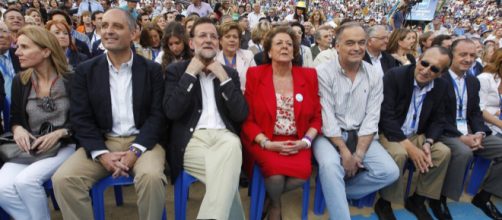 Camps, Mariano Rajoy, Rita Barberá y otros directivos del PP valenciano.