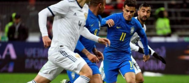 Philippe Coutinho im Zweikampf - Focus Philippe Coutinho im Zweikampf - Focus