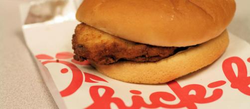 A Chicken sandwich proves to be more than a mouthful for Twitter co-founder Jack Dorsey. [Image source: Jay Reed / Flickr]