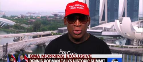 Espressing his emotions of the summit that is making history, Dennis Rodman becomes emotional. - [ABC NEWS / YouTube screencap]