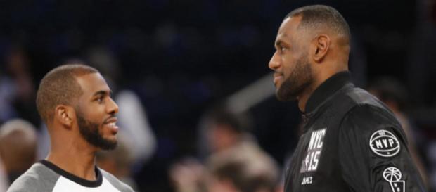 Chris Paul reportedly telling others that LeBron wants to join LA - (Image: YouTube/NBA) Chris Paul reportedly telling others that LeBron wants to join LA - (Image: YouTube/NBA)