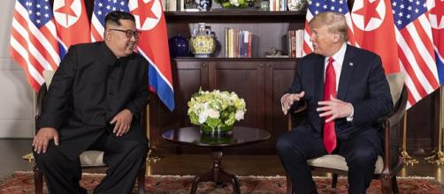 Donald Trump and Kim Jong-un in Capella Hotel during Singapore summit (Image courtesy - Dan Scavino Jr., Wikimedia Commons)
