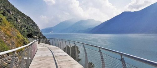 Curve a strapiombo sul lago di Garda: ecco le prime fotografie (foto- repubblica.it)