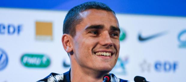 Griezmann à la conférence de presse. Griezmann à la conférence de presse.