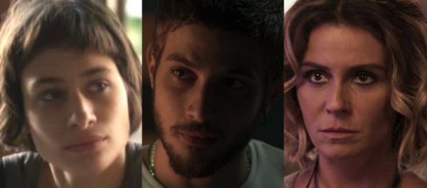 Manu, Ícaro e Luzia, personagens de 'Segundo Sol' Manu, Ícaro e Luzia, personagens de 'Segundo Sol'