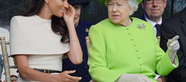 Meghan Markle y la reina Isabel II viajan juntas. Meghan Markle y la reina Isabel II viajan juntas.