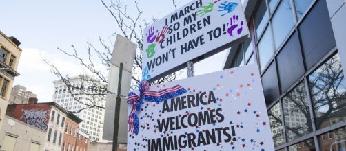 Anti Trump immigration protest in Baltimore Image from Bruce Emmerling via Wikimedia Commons