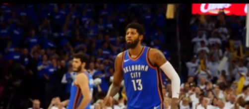 Paul George and the Thunder were defeated by the Utah Jazz in the first round of the NBA Playoffs. - [ESPN / YouTube screenshot]