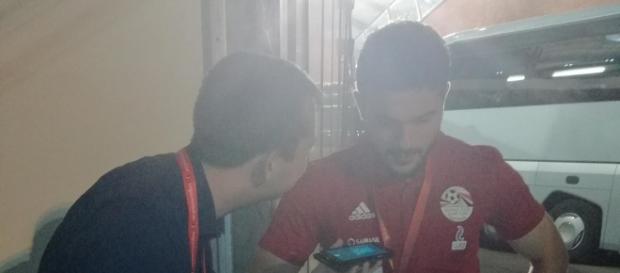 Press interview Sam Morsy at Belgium V Egypt Press interview Sam Morsy at Belgium V Egypt