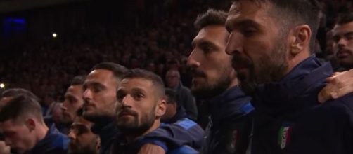 Nazionale di calcio italiana nel pre-partita dell'amichevole contro l'Olanda del 2017