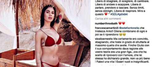 Giulia De Lellis da qualche speranza alle fan sul rapporto con Andrea Damante