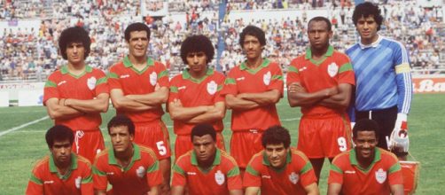 Il Marocco del 1986, prima squadra africana a superare il primo turno alla fase finale dei Mondiali