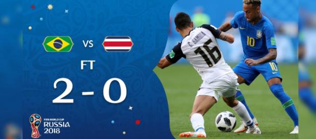 Brasil 2x0 Costa Rica: gols no final Brasil 2x0 Costa Rica: gols no final