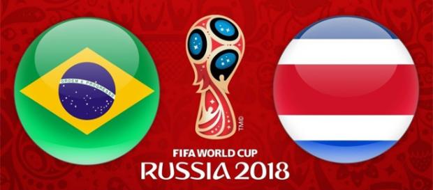 Brasil x Costa Rica na Copa do Mundo Rússia 2018. Brasil x Costa Rica na Copa do Mundo Rússia 2018.