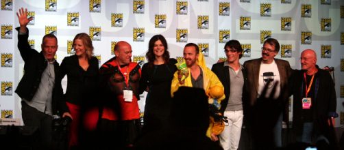 To celebrate the tenth anniversary of AMC’s ‘Breaking Bad,’ the cast of the show was at this year’s Comic-Con, last night. [via titi64/Flickr]