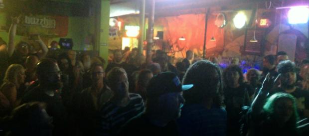 The view from the stage as Sam I Be Di Gangi joined the legendary Green Jelly (Photo by Mr. Di Gangi | Own Work) The view from the stage as Sam I Be Di Gangi joined the legendary Green Jelly (Photo by Mr. Di Gangi | Own Work)