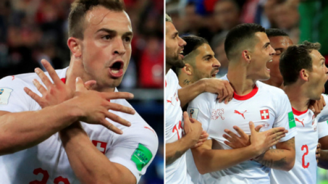 Xherdan Shaqiri et Granit Xhaxa sont au coeur de la polémique après leur geste lors de Suisse - Serbie.