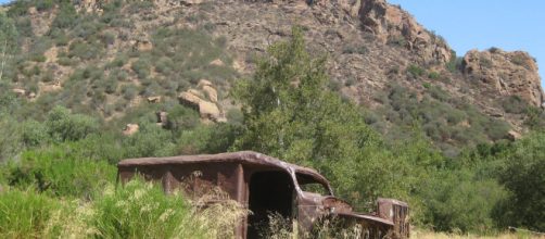 Malibu Creek State Park, the setting for the show M*A*S*H, was recently the setting for a shooting. [Image source: Brenna - WikiMedia Commons]