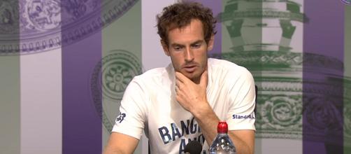 Andy Murray is speaking at a press conference during the 2017 Wimbledon. Photo: via Wimbledon channel on YouTube
