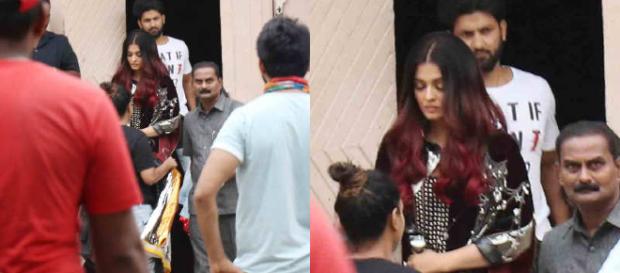 Aishwarya Rai Bachchan clicked on the sets of 'Fanney Khan' (Image via Zoom Tv screencap) Aishwarya Rai Bachchan clicked on the sets of 'Fanney Khan' (Image via Zoom Tv screencap)