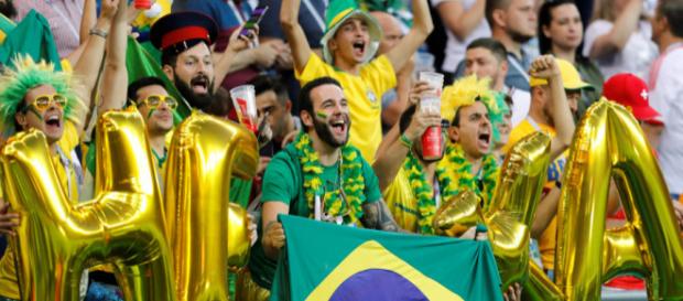 Torcida vibrando em Rostov. (Foto:Darren Staples /Reuters) Torcida vibrando em Rostov. (Foto:Darren Staples /Reuters)