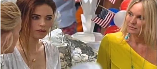 On 'Y&R' Victoria, Nikki, and Sharon think they see J.T. -- back from the dead. (Image via Y&R Worldwide Fans/YouTube). On 'Y&R' Victoria, Nikki, and Sharon think they see J.T. -- back from the dead. (Image via Y&R Worldwide Fans/YouTube).