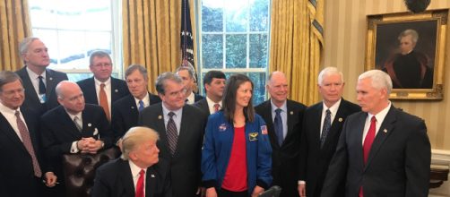 President trump signing an agreement.- Image credit - repmobrooks | Wikimedia