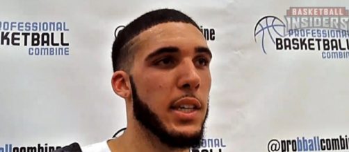 LiAngelo Ball in the Professional Basketball Combine - [image credit: Basketball Insiders/Youtube Screengrab]