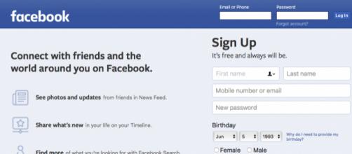 The social media giant's log-in page. Photo: Author's screengrab from Facebook