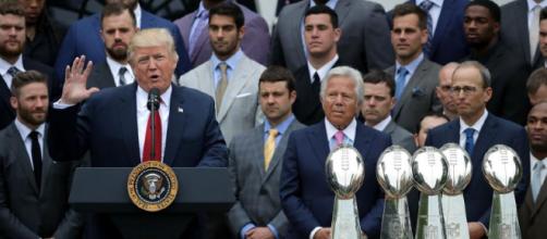 President Trump met with the Patriots, but he will not meet with the Eagles to celebrate. - [Image via Newsweek / YouTube screencap]